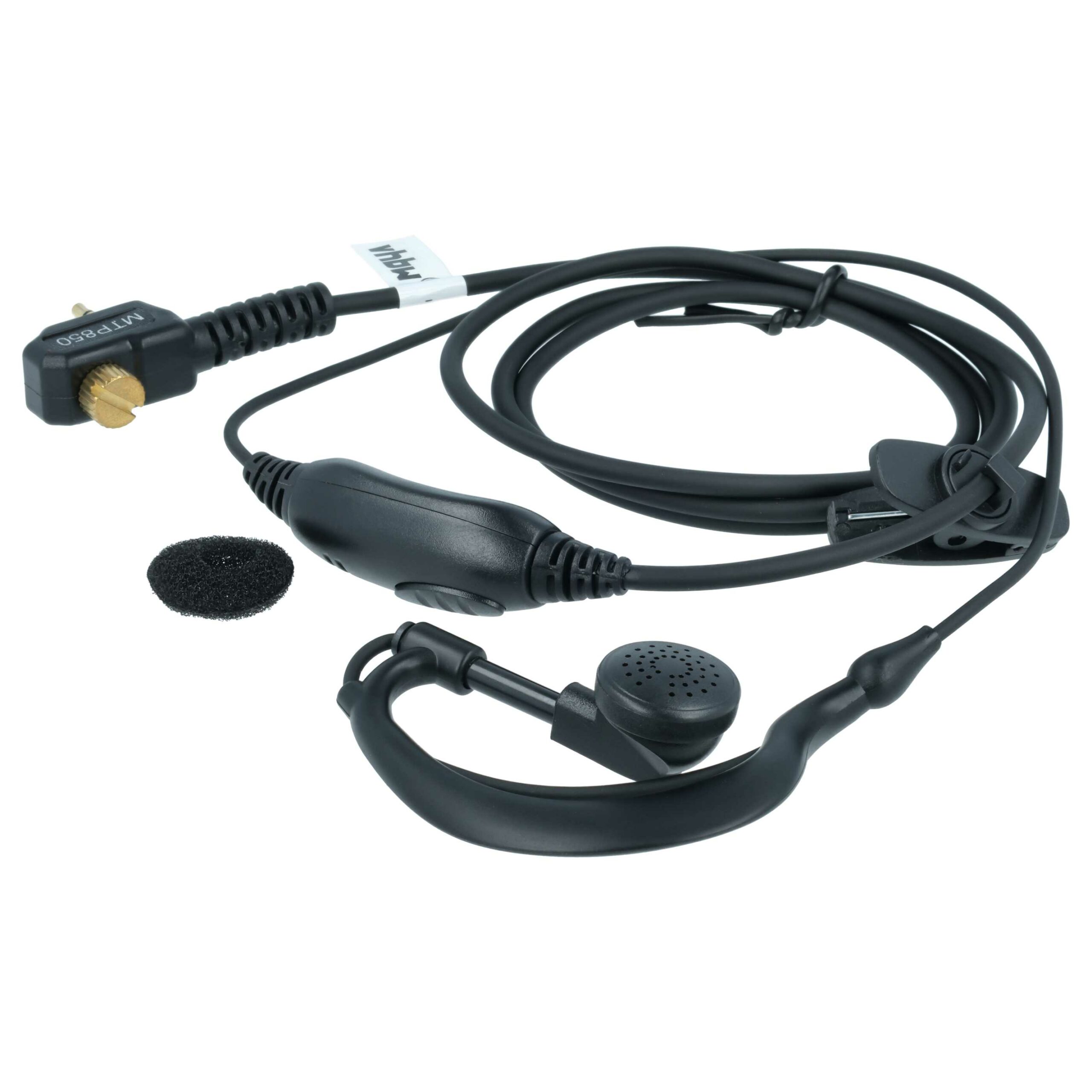 vhbw Auricular de segurança 10x para rádios Motorola CEP400, MTH600, MTH650, MTH800, MTH850 e MTP850, com botão de chamada e mola de fixação - Image 4