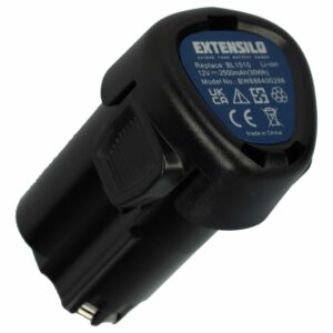 Bateria EXTENSILO para Black & Decker BL1310, BL1110, BL1510, LB12 2500 mAh, 12 V, Li-Ion