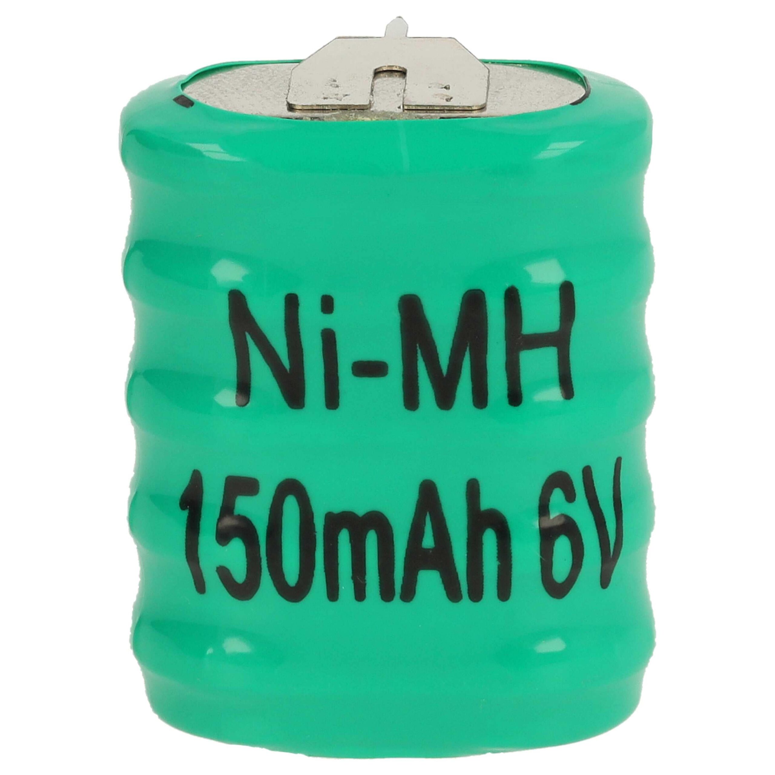 Bateria Botão vhbw 5/V150H 3 Pinos para Modelismo e Lâmpadas Solares - 150 mAh 6 V NiMH - Image 3