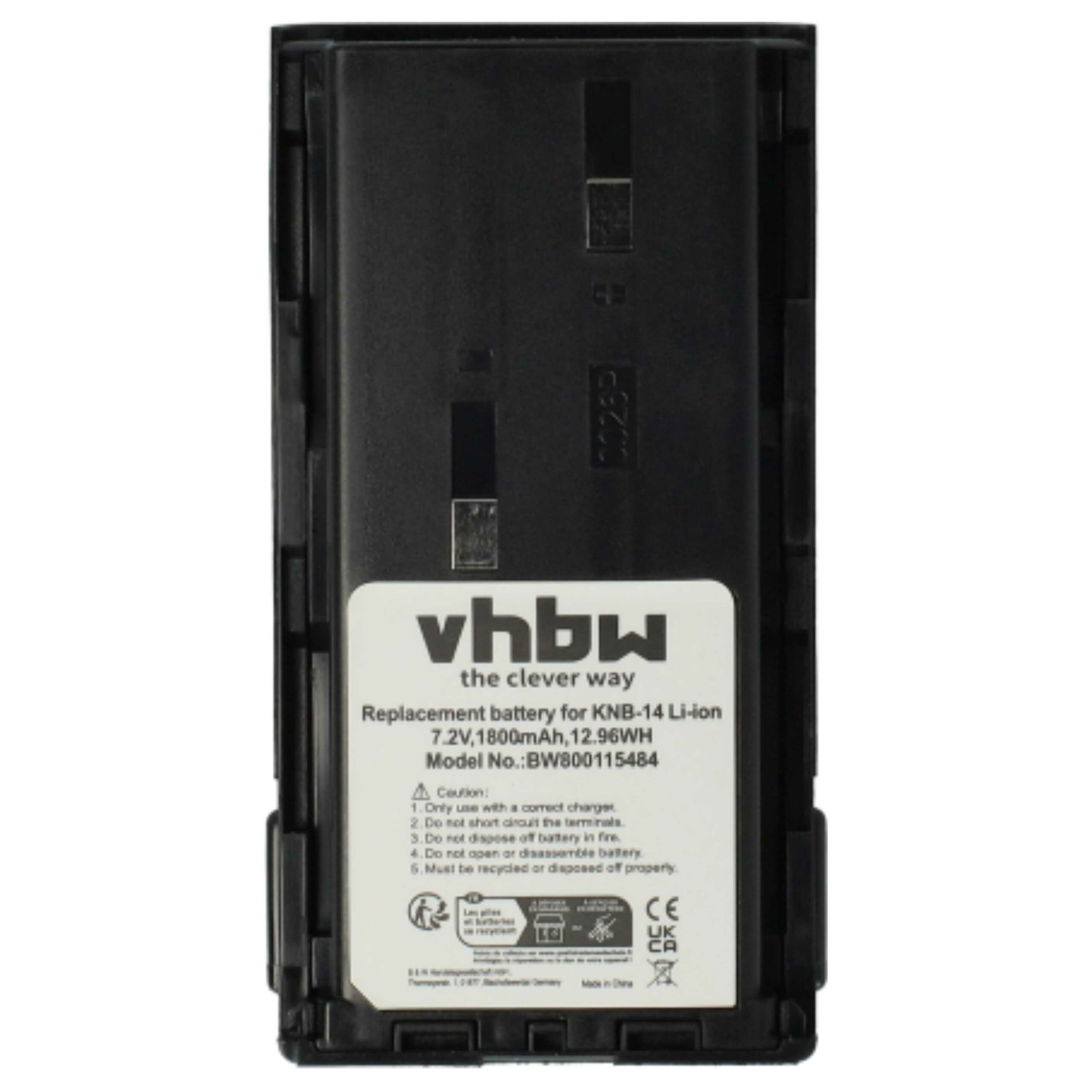 Conjunto de 5 Baterias vhbw para Rádio Bidatong BD-15-L - 1800 mAh 7.4 V Li-Ion - Image 3
