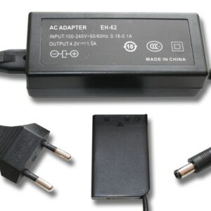 Carregador de Corrente vhbw para Nikon Coolpix 3700 4200 5200 5900 7900 P3 P4 (Substitui EH-62A, 4.2 V 1.5 A)