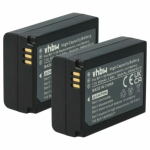 2x Baterias vhbw para Samsung BP-1130 / BP1130 800mAh 7.4V Li-Ion
