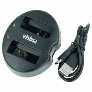 Carregador de Baterias USB-C vhbw com Cabo para Canon EOS Kiss X80, Rebel T6, 2000D, 4000D