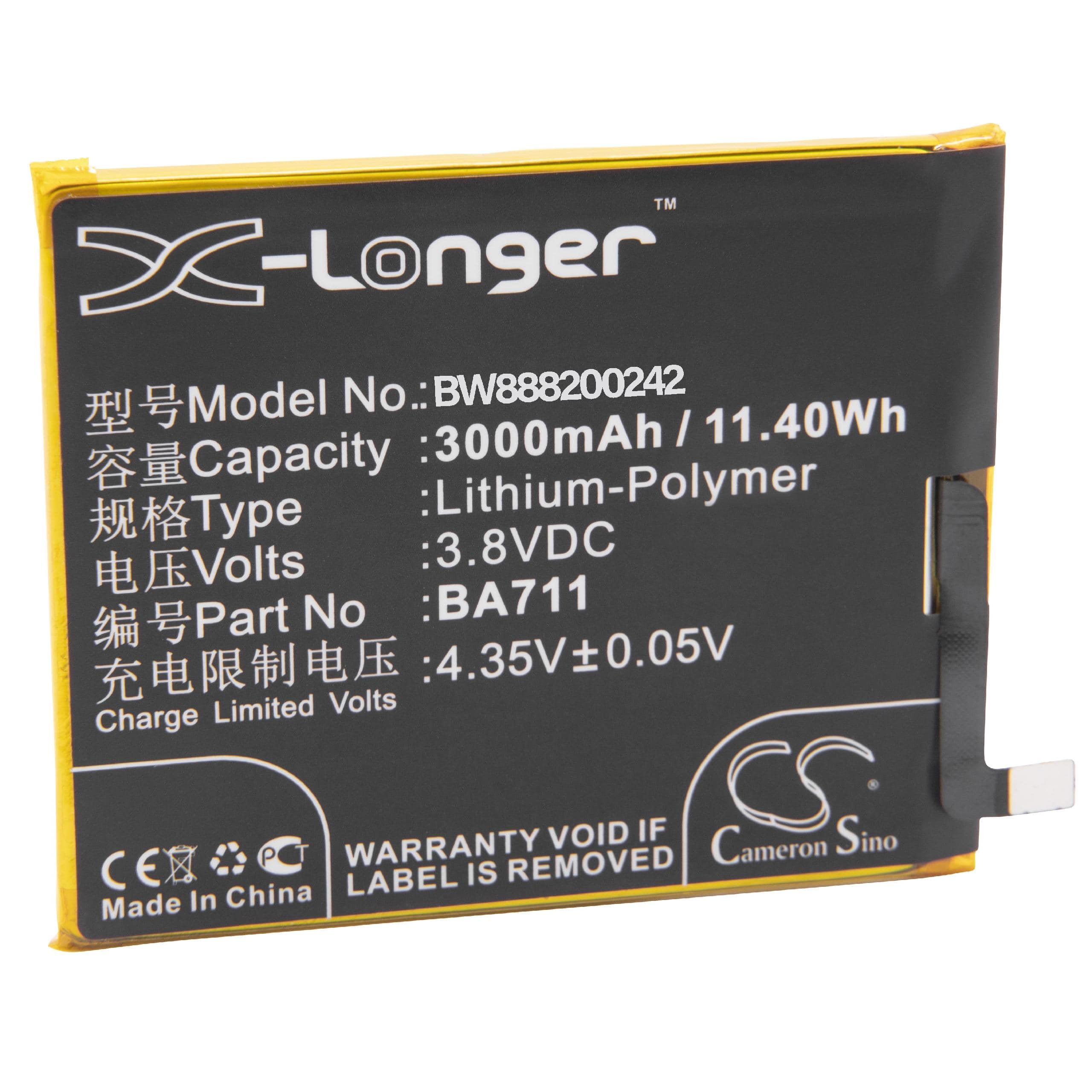 Bateria de Telemóvel vhbw para Meilan BA711 - 3000 mAh 3.8 V Li-polymer - Image 2