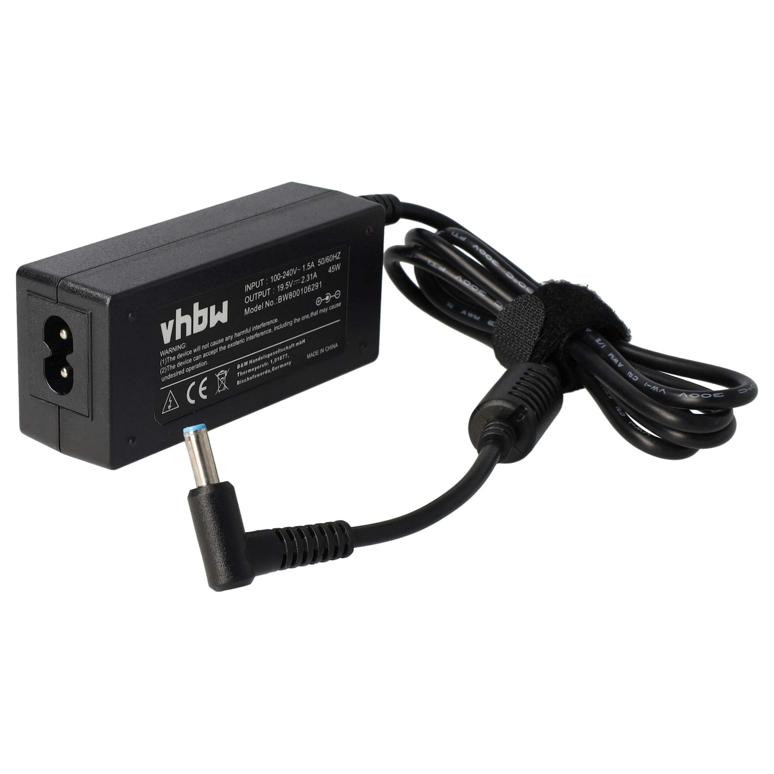 Carregador / Transformador vhbw para Portátil Dell / HP 45W 19.5V / 2.3A - 200 cm - Image 4