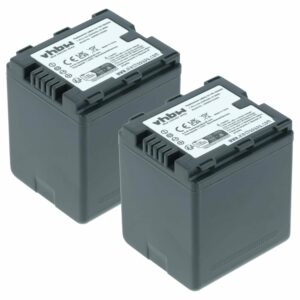 Pack de 2 Baterias vhbw para Câmara Panasonic VW-VBN130 / VW-VBN130E — 2200 mAh 7.2 V Li-Ion
