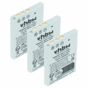 3x Bateria vhbw para Nikon EN-EL8 - 600mAh, 3.6V, Li-Ion