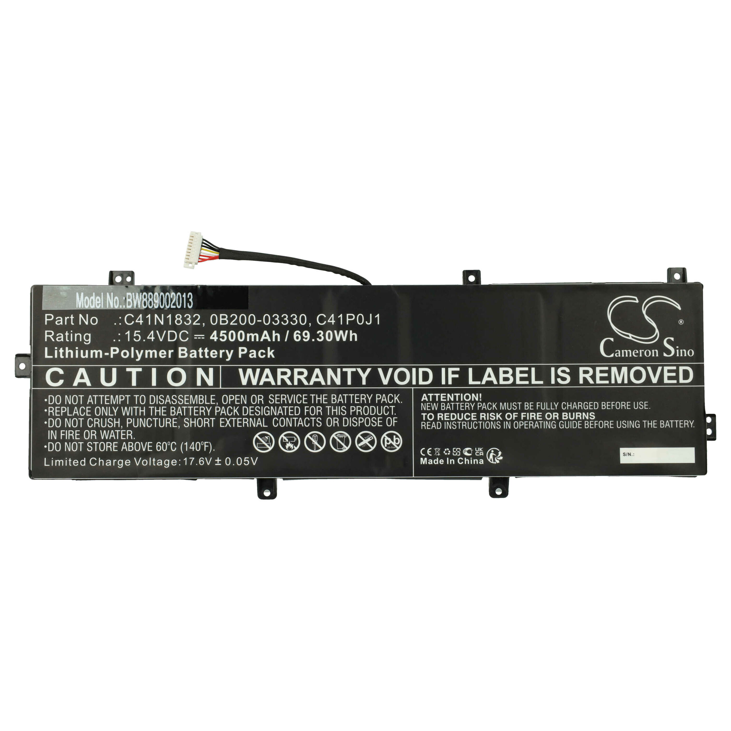 Bateria para Portátil vhbw para Asus (4500 mAh, 15.4 V, Li-Polímero)