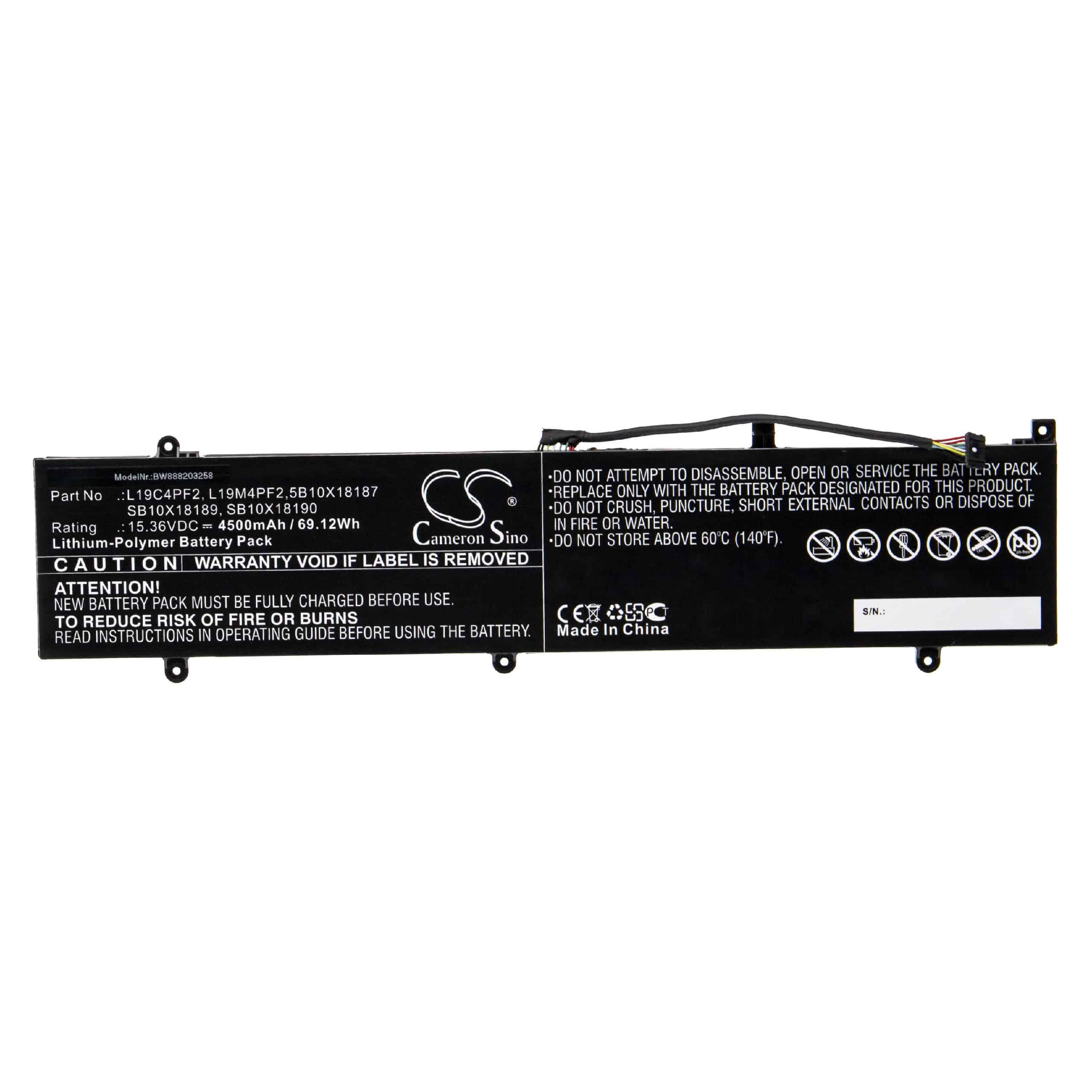 Bateria vhbw para Lenovo Yoga Slim 7 15 (4500 mAh, 15.36 V, Li-Polymer)