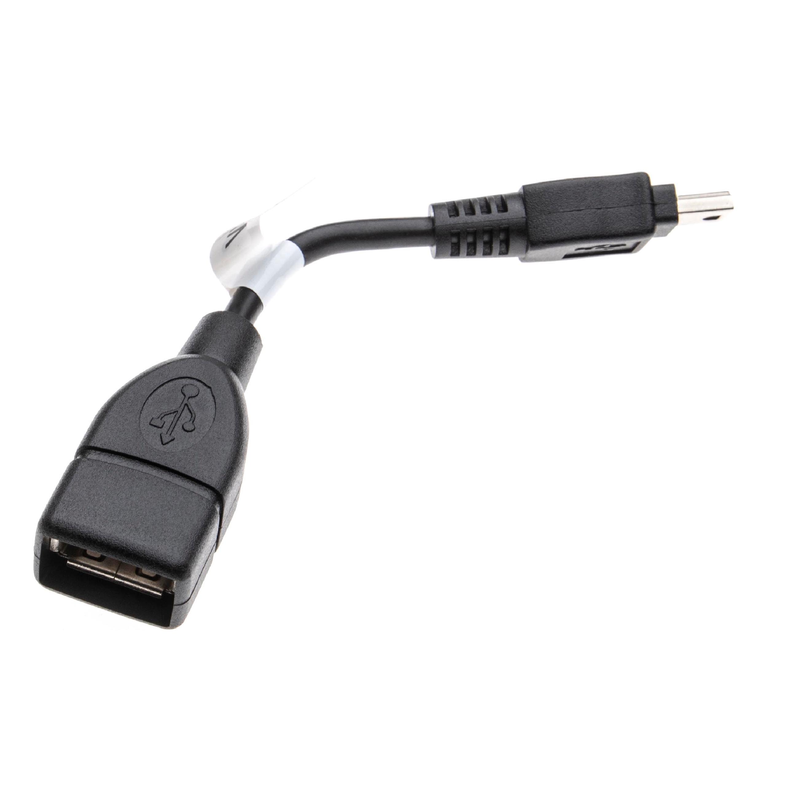 Adaptador OTG vhbw para câmara Sony VMC-UAM1 - mini-USB para USB A