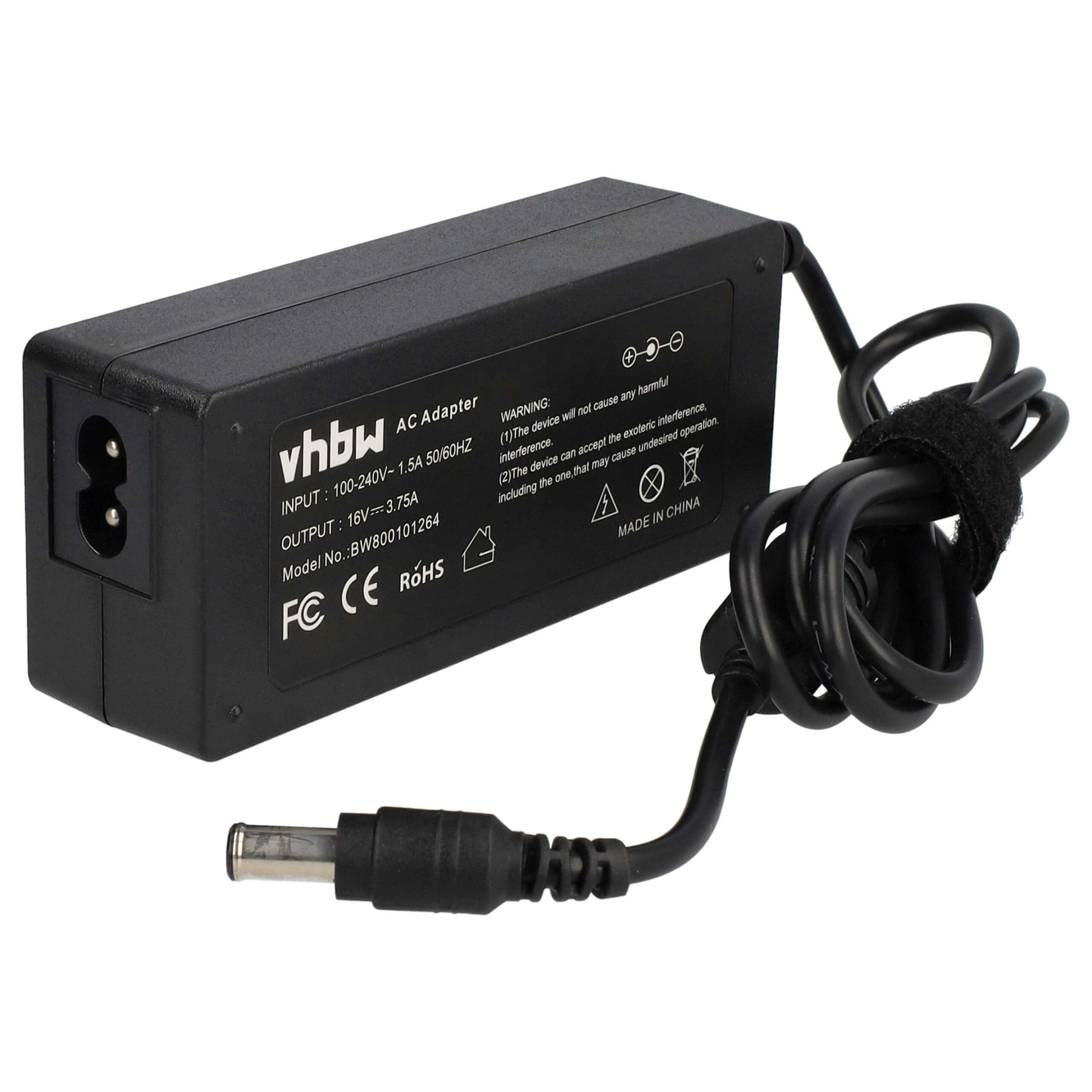 Carregador / Adaptador de Corrente vhbw para Portátil Fujitsu / Sony (16V, 3.75A, 60W, 200cm) - Image 3