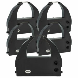 5x Fita de Tinta vhbw para Amano C-872304 / Impressora de Matriz de Pontos - Preto