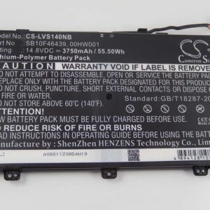 Bateria para Portátil vhbw para Lenovo SB10F46439, 00HW001 - 3750 mAh 14.8 V