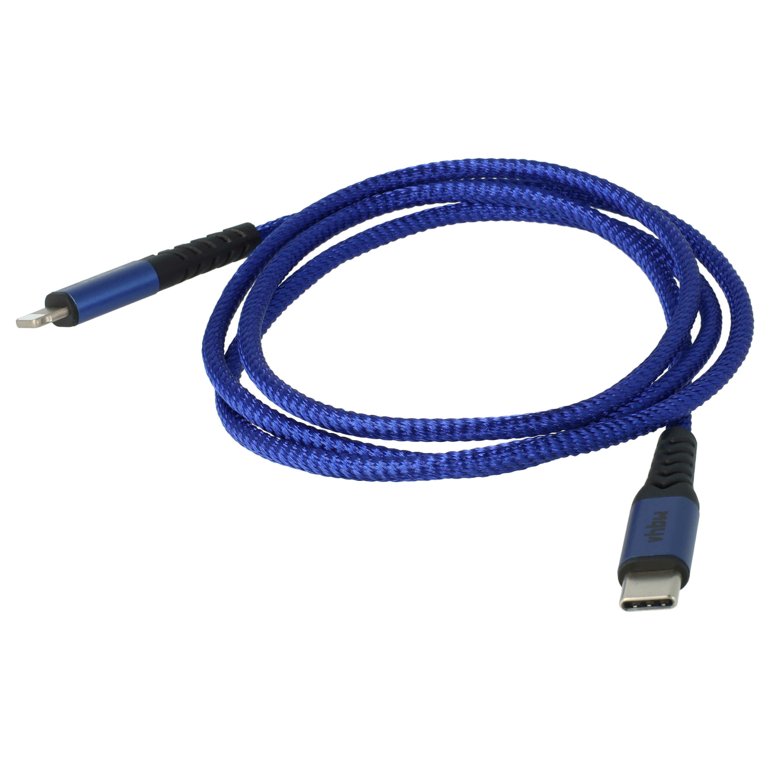 Cabo USB-C para Lightning vhbw - 100cm - Preto e Azul - Image 4