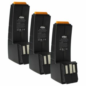 3x Bateria vhbw para Ferramenta Elétrica Festool 487512, 488844 - 3300 mAh, 12 V, NiMH
