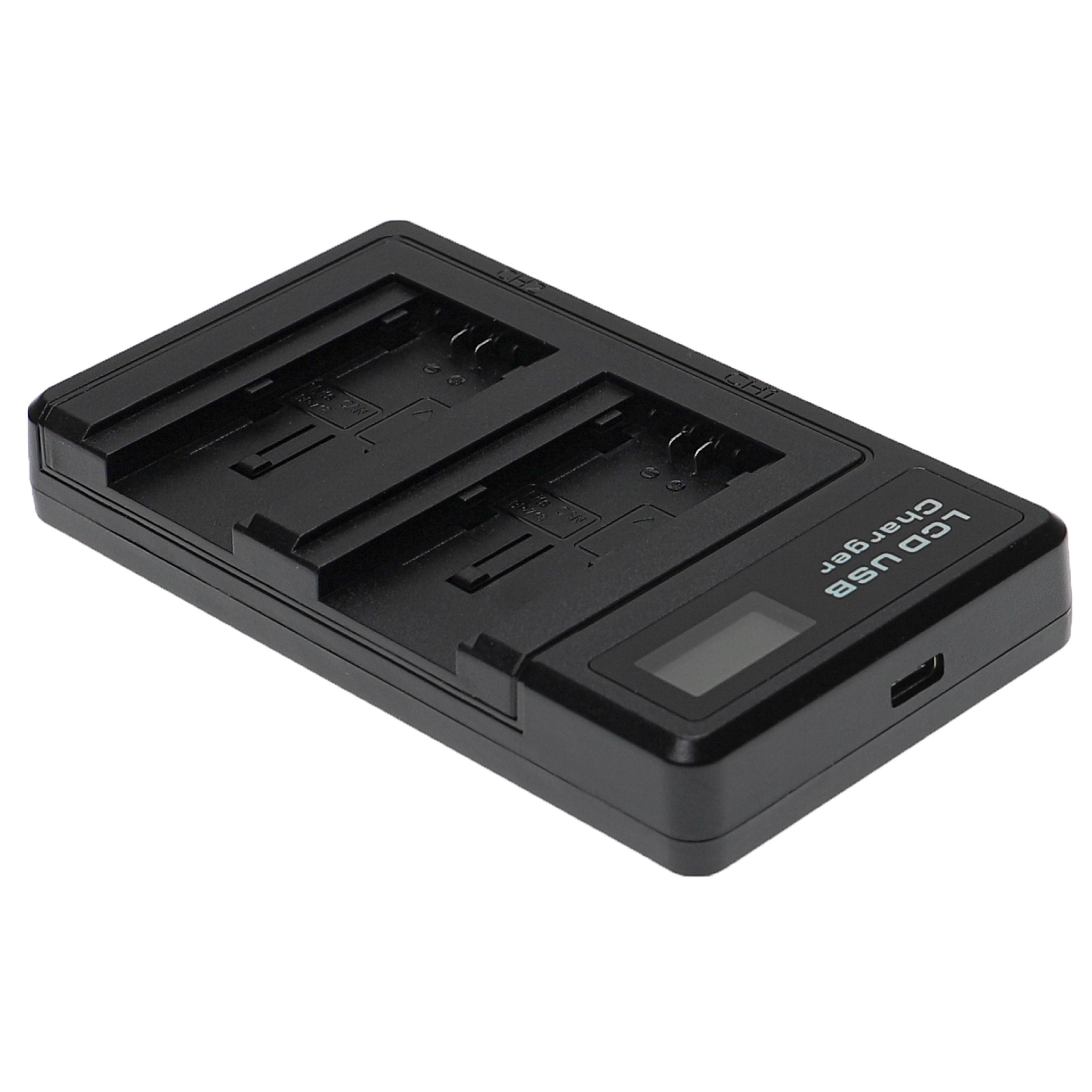 Carregador de Bateria Duplo com Cabo USB-C vhbw para Câmara Canon Vixia - 0.6 A - Image 3