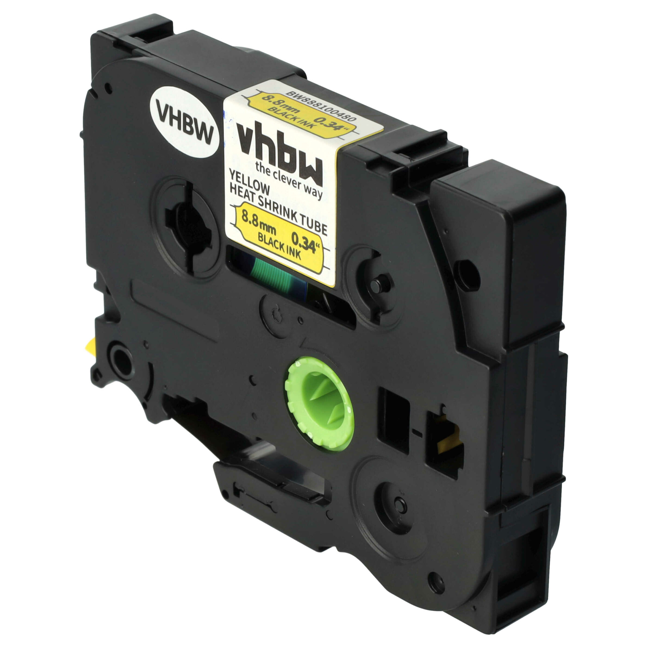 Fita termo retrátil vhbw substitui Brother HSe-621, HSe621 8.8 mm Preto sobre Amarelo - Image 2
