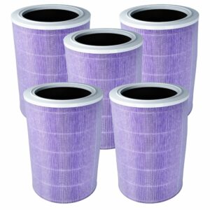 5x Filtro HEPA vhbw com Carvão Ativado para Xiaomi e Trebs Air Humidifier / Purifier