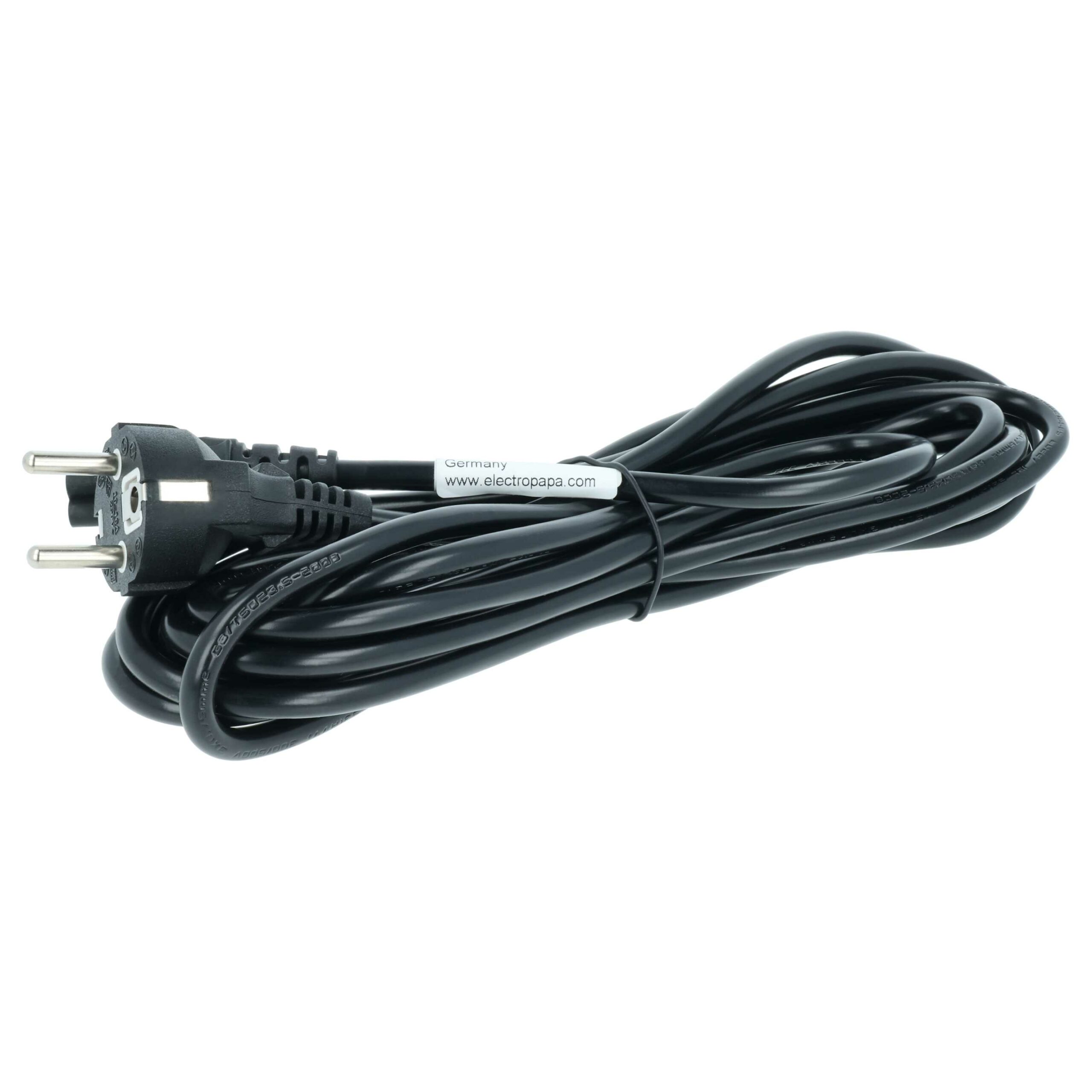 5x Cabo de Alimentação C5 Ficha Euro vhbw para Vorwerk VR300 e Monitores - 5 m - Image 2
