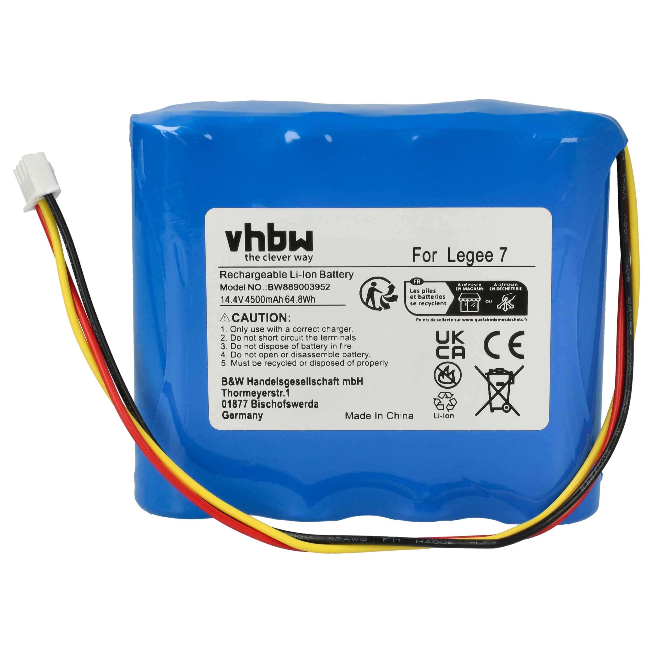 Bateria vhbw para Hobot LEGEE 7, D7 4000mAh, 14.4V Li-Ion - Image 3