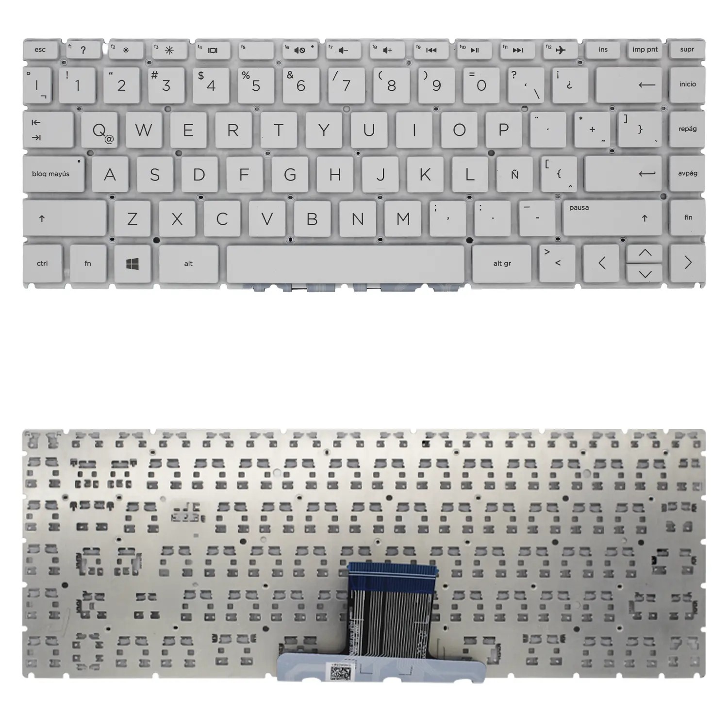 TECLADO PRATEADO PARA PORTÁTIL HP 14-CD 14M-CD 14-CE 14-CF 14-CK 14-CM | L15600-001 LATINO-AMERICANO